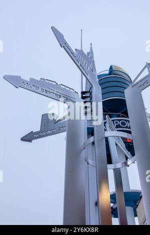 Finlandia, Rovaniemi. Lordi's Square Foto Stock