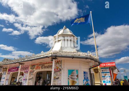 Regno Unito, Inghilterra, East Sussex, Brighton. Brighton Palace Pier, negozio Foto Stock
