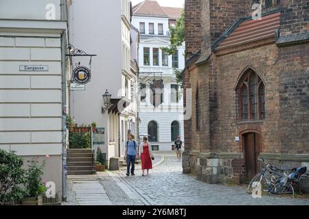 Altstadt, Nikolaikirchplatz, Nikolaiviertel, Mitte, Berlino, Germania Foto Stock