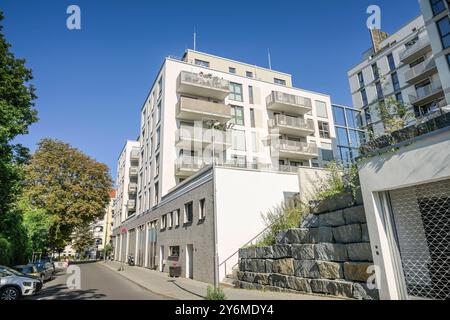 Neubauten, Lauterplatz, Neubaugebiet Friedenauer Höhe, Friedenau, Schöneberg, Berlino, Deutschland *** nuovi edifici, Lauterplatz, area di sviluppo Friedenauer Höhe, Friedenau, Schöneberg, Berlino, Germania Foto Stock