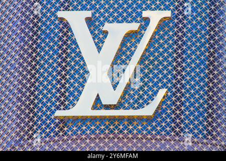 Francia, Parigi, Avenue des Champs-elysees, negozio Louis Vuitton Foto Stock