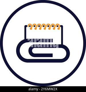 clip, raccoglitore, graffetta, fissa, icona graffetta Illustrazione Vettoriale