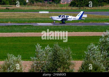Francia, Hauts de France, Pas-de-Calais, Lestrem, Calonne-sur-la-Lys, aeroporto di Merville, Socata TB20 Trinidad Foto Stock