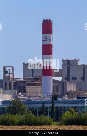 Francia, Hauts de France, Pas de Calais, Lestrem. Fabbrica di Roquette. Ingredienti di origine vegetale, proteine, vegetali, eccipienti. Foto Stock