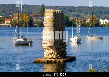 Francia, Normandia, Eure, Vernon, vecchio ponte Vernonnet Foto Stock