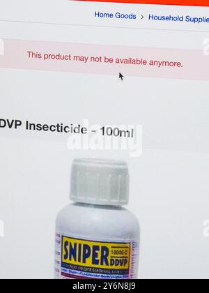 Schermata di un sito Web di vendita di Sniper 1000 EC DDVP Foto Stock