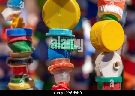 Tappi in plastica Foto Stock