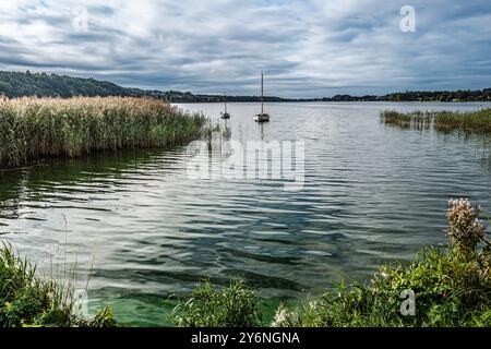 Lungolago dalle zone più vicine della città medievale di Viborg, Danimarca Foto Stock