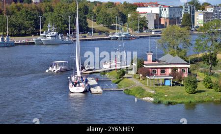 Szczecin, Polonia. 14 settembre 2024. Porticciolo per yacht nella città di Szczecin Foto Stock