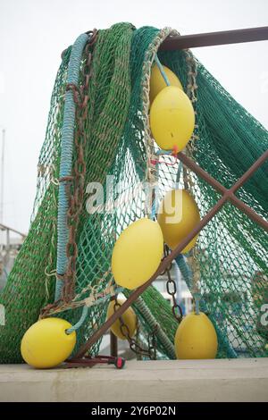 Reti da pesca da vicino. Scatto verticale. Foto Stock