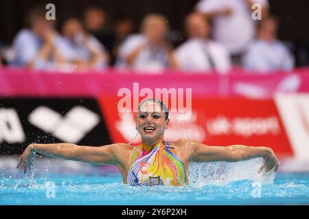 Londra, Gran Bretagna. 10 maggio 2016. Foto Gian Mattia D'Alberto/LaPresse10-05-2016, Londra sport Len campionati europei di nuoto nuoto sincronizzato solo nella foto: CERRUTI Linda ITA, medaglia di bronzo Photo Gian Mattia D'Alberto/LaPresse 10-05-2016, Londra sincronizzato SOLO FREE - FINALE nella foto: CERRUTI Linda ITA, medaglia di bronzo Credit: LaPresse/Alamy Live News Foto Stock