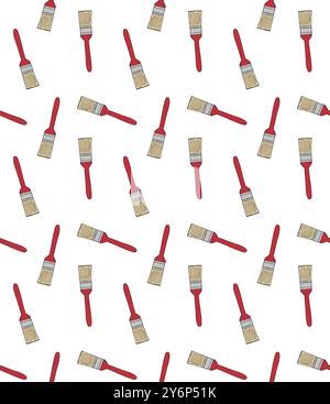 Schema vettoriale senza cuciture del pennello disegnato a mano Illustrazione Vettoriale