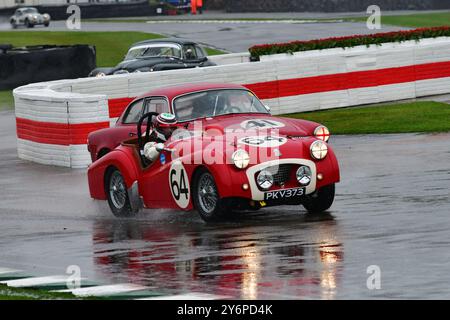 Geoff Gordon, Triumph TR2, Fordwater Trophy, una gara di venticinque minuti per auto GT e sportive che ha gareggiato nell'anno Foto Stock