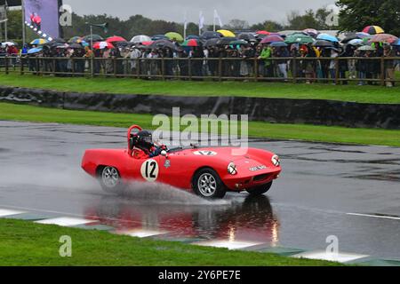 Ding Boston, Elva Courier, Fordwater Trophy, una gara di venticinque minuti per auto GT e sportive che ha gareggiato nell'anno Foto Stock