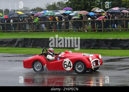 Geoff Gordon, Triumph TR2, Fordwater Trophy, una gara di venticinque minuti per auto GT e sportive che ha gareggiato nell'anno Foto Stock