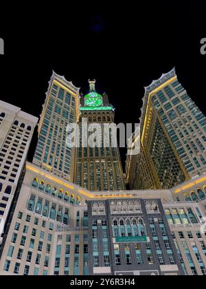 Torre dell'orologio Makkah Royal. Makkah - Arabia Saudita. 17 maggio 2024. Foto Stock