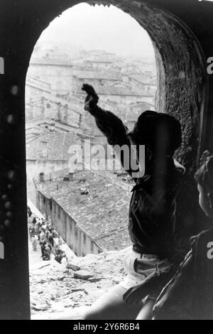 FESTA DI SAN GIORNATE TOWNFOLK A ST UBALDO GUBBIO /; 18 MAGGIO 1962 Foto Stock