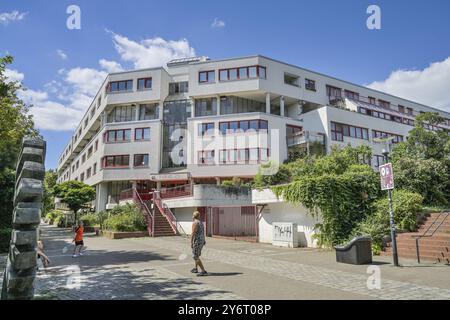 Edificio residenziale, Morusstrasse, Rollbergviertel, Neukoelln, Berlino, Germania, Europa Foto Stock