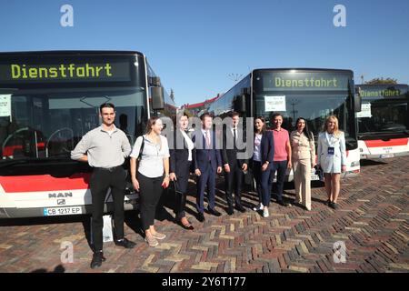 CHERNIHIV, UCRAINA - 24 SETTEMBRE 2024 - la costruzione della scuola secondaria n.. 13 attualmente subisce riparazioni, Chernihiv, Ucraina settentrionale Foto Stock
