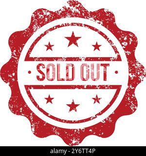 ARTICOLO ESAURITO - timbro in gomma rosso - illustrazione vettoriale Illustrazione Vettoriale