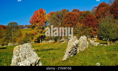 Valle delle Sfingi. Paesaggio autunnale. Velo Veronese. Provincia di Verona. Veneto, Italia Foto Stock