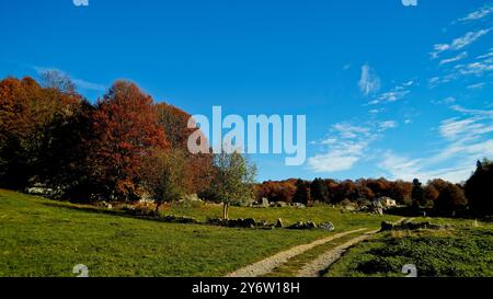 Valle delle Sfingi. Paesaggio autunnale. Velo Veronese. Provincia di Verona. Veneto, Italia Foto Stock