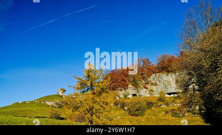 Valle delle Sfingi. Paesaggio autunnale. Velo Veronese. Provincia di Verona. Veneto, Italia Foto Stock