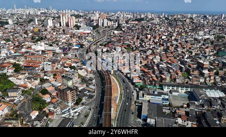veduta aerea di salvador salvador, bahia, brasile - 5 settembre 2024: veduta aerea della città di salvador. SALVADOR BAHIA BRASILE Copyright: XJoaxSouzax 050924JOA134 Foto Stock