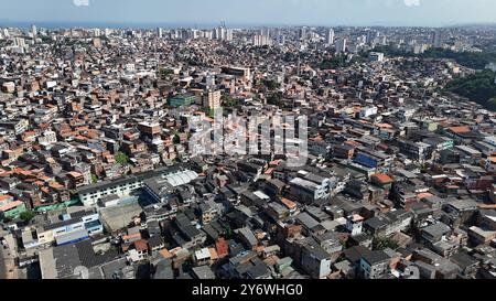 veduta aerea di salvador salvador, bahia, brasile - 5 settembre 2024: veduta aerea della città di salvador. SALVADOR BAHIA BRASILE Copyright: XJoaxSouzax 050924JOA137 Foto Stock