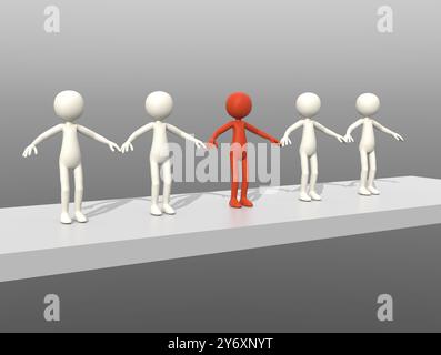 Cinque persone sul palco Foto Stock