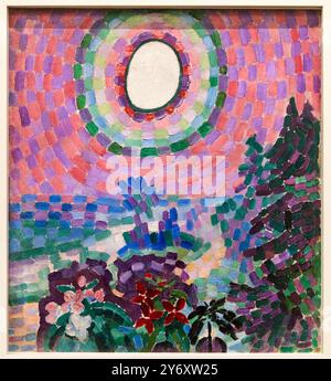 Paysage au disque, 1906, Robert Delaunay, 1885, Parigi (Francia) - 1941, Montpellier (Francia), Centre Pompidou, National Museum of Modern and Contempora Foto Stock