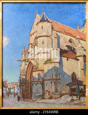 L'église de Moret (le soir), Vers 1894, Alfred Sisley, (Parigi, 1839 - Moret-sur-Loing, 1899), Petit Palais, Museo di Belle Arti della città di Parigi, Musée des B. Foto Stock