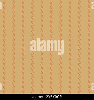 Disegno a zigzag o a forma di chevron con linee diagonali e nitide in arancione acceso su uno sfondo giallo morbido e silenzioso Illustrazione Vettoriale