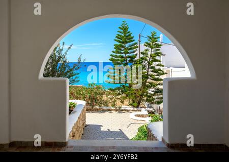 Architettura di stile Greco sull'Isola di Ano Koufonisi. Piccole Cicladi, Grecia Foto Stock