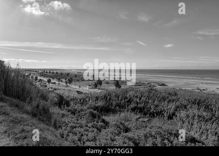 Vista sulla spiaggia di Conil de la Frontera nell'Andalusia meridionale, Spagna Foto Stock