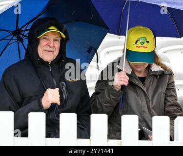 Durante la terza Metro Bank One Day International England V Australia a Lords, Londra, Regno Unito, 27 settembre 2024 (foto di Mark Dunn/News Images) Foto Stock