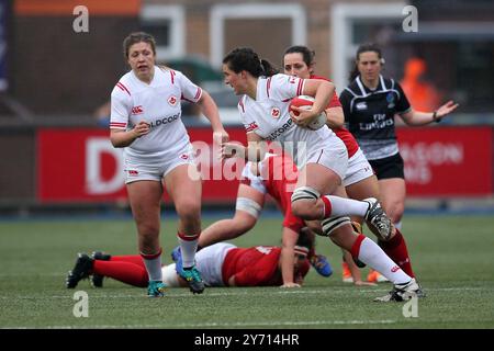 Cindy Nelles del Canada donne in azione. Galles donne contro Canada donne rugby, internazionale autunnale al Cardiff Arms Park di Cardiff, novembre 2018. pic di Foto Stock