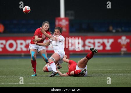 Cindy Nelles del Canada donne in azione. Galles donne contro Canada donne rugby, internazionale autunnale al Cardiff Arms Park di Cardiff, novembre 2018. pic di Foto Stock