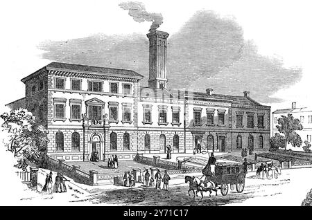 The St Marylebone Baths and Wash House , Londra , Inghilterra . 12 gennaio 1850 Foto Stock