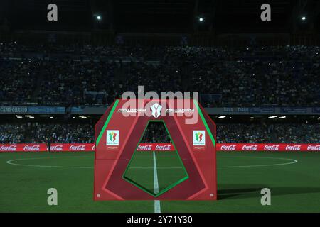 Napoli, Italia. 26 settembre 2024. Durante il Round of 32 della Coppa Italia Napoli e Palermo allo Stadio Diego Armando Maradona di Napoli, italia meridionale - giovedì 26 settembre 2024. Sport - calcio . (Foto di Alessandro Garofalo/Lapresse) credito: LaPresse/Alamy Live News Foto Stock