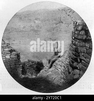 The Possible Ophir : Remains of the Great Zimbabwe in Rhodesia , The probable Golden Treasure - Field lavorato da re Salomone . Scoperte di notevole interesse da parte del signor Hall - Una gigantesca scalinata , l'antica salita al colle dell'acropoli 22 ottobre 1904 Foto Stock