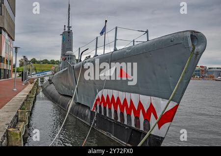 Storico sottomarino della seconda guerra mondiale, porto interno, Baltimore MD USA Foto Stock