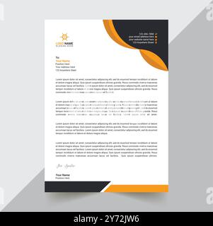 Modello di design moderno per carta intestata Illustrazione Vettoriale