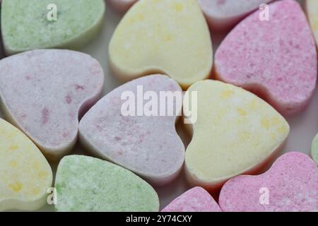 Dolce pastello conversazione cuori sfondo per San Valentino - amore Foto Stock