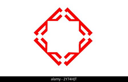 Design del logo quadrato, icona, simbolo, illustrazione vettoriale. Foto Stock