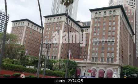 Los Angeles, California, USA 19 settembre 2024 The Biltmore Hotel in Downtown LA il 19 settembre 2024 a Los Angeles, California, USA. Clark Gable, Spencer Tracy, Jimmy Stewart, Gary Cooper, Bette Davis, Joan Fontaine, Ginger Rogers e Claudette Colbert hanno vinto tutti i loro oscar al Biltmore Hotel. Tra gli ospiti precedenti figurano Charlie Chaplin, The Beatles, Nelson Mandela, John F. Kennedy, Presidents Truman, Roosevelt, Carter, Ford, Reagan, Bush e Clinton. Taylor Swift, Britney Spears, ed Sheeran, John Legend, Jennifer Lopez e Janet Jackson hanno tutti girato i video qui. Foto di Barry King/Alamy Stock Foto Stock