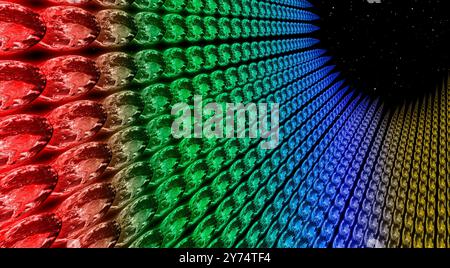 Mondi paralleli, illustrazione concettuale. Foto Stock