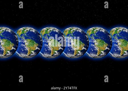 Mondi paralleli, illustrazione concettuale. Foto Stock