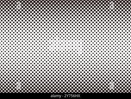 Trama mezzitoni monocromatica senza cuciture vettoriali isolata su sfondo bianco. Ripetibile orizzontalmente. Illustrazione Vettoriale