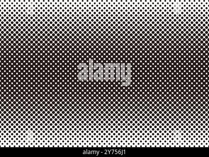 Trama mezzitoni monocromatica senza cuciture vettoriali isolata su sfondo bianco. Ripetibile orizzontalmente. Illustrazione Vettoriale
